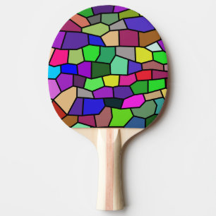 Farbiges festes Glas Tischtennis Schläger