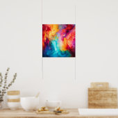 farbiges Feuer Poster (Küche)