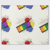 Farbiges Filmstreifen-Umpackpapier Geschenkpapier (Flach)