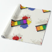 Farbiges Filmstreifen-Umpackpapier Geschenkpapier (Ungerollt)