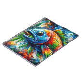 Farbiges Fisch-Spiralpapier Notizblock (Linke Seite)