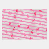 Farbiges Flamingo Wrapping Paper Geschenkpapier Set (Vorderseite 2)