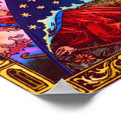 Farbiges Flammarion Dome Poster (mit Rand) (Ecke)