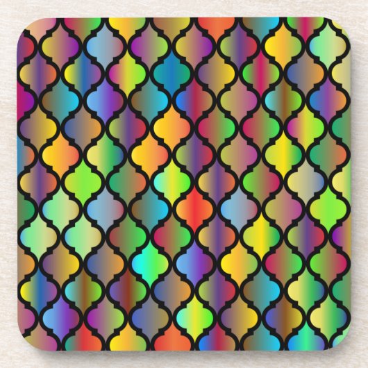 Farbiges Fliesendesign Getränkeuntersetzer (Vorderseite)