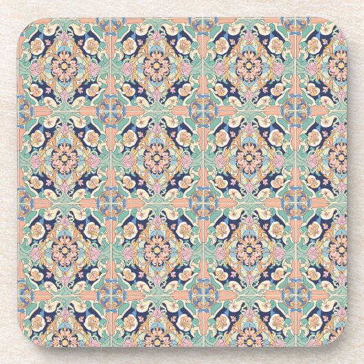 Farbiges Fliesendesign Getränkeuntersetzer (Vorderseite)