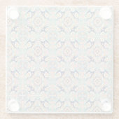 Farbiges Fliesendesign Glasuntersetzer (Rückseite)