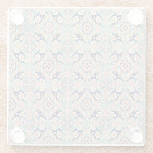 Farbiges Fliesendesign Glasuntersetzer (Rückseite)