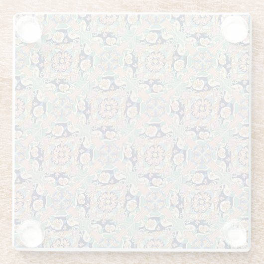 Farbiges Fliesendesign Glasuntersetzer (Rückseite)