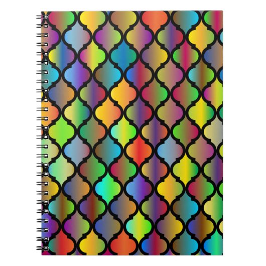 Farbiges Fliesendesign Notizblock (Vorderseite)