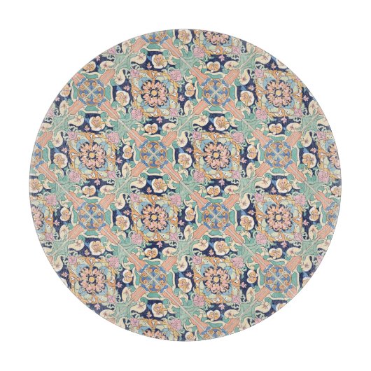 Farbiges Fliesendesign Schneidebrett (Vorderseite)