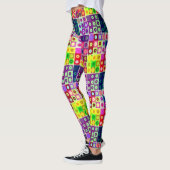 farbiges Fliesenmuster Leggings (Links)