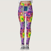 farbiges Fliesenmuster Leggings (Vorderseite)