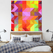 Farbiges Fliesenmuster Leinwanddruck (Insitu (Schlafzimmer))