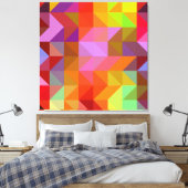 Farbiges Fliesenmuster Leinwanddruck (Insitu (Schlafzimmer))