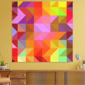 Farbiges Fliesenmuster Leinwanddruck (Insitu (Wohnzimmer))