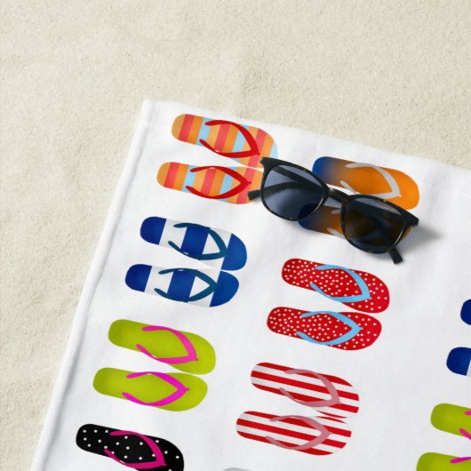 Farbiges Flip Flops-Design Strandtuch (Beispiel)