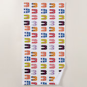 Farbiges Flip Flops-Design Strandtuch (Vorderseite)
