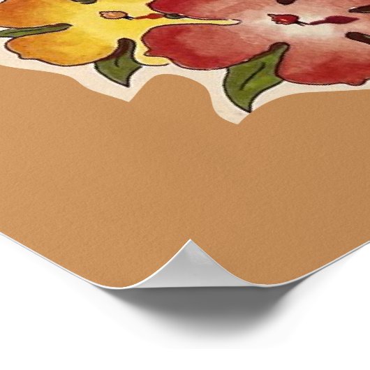 Farbiges Florida Map Poster (Ecke)