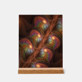 Farbiges fluoreszierendes Abstraktes trippy-Brown- Acrylschild (Vorderseite)