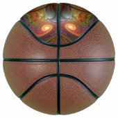 Farbiges fluoreszierendes Abstraktes trippy-Brown- Basketball (Rechts)