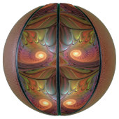 Farbiges fluoreszierendes Abstraktes trippy-Brown- Basketball (Vertikal)