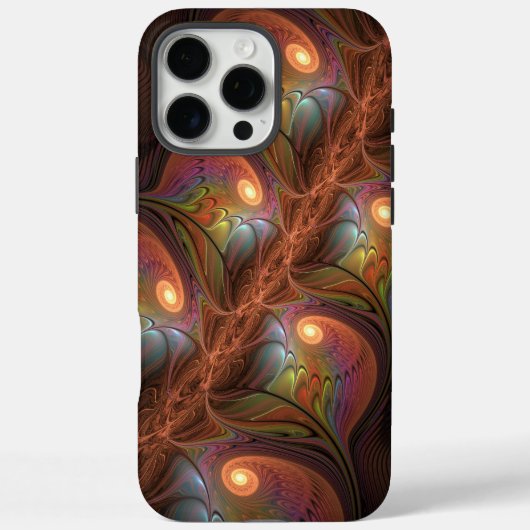 Farbiges fluoreszierendes Abstraktes trippy-Brown- Case-Mate iPhone Hülle (Rückseite)