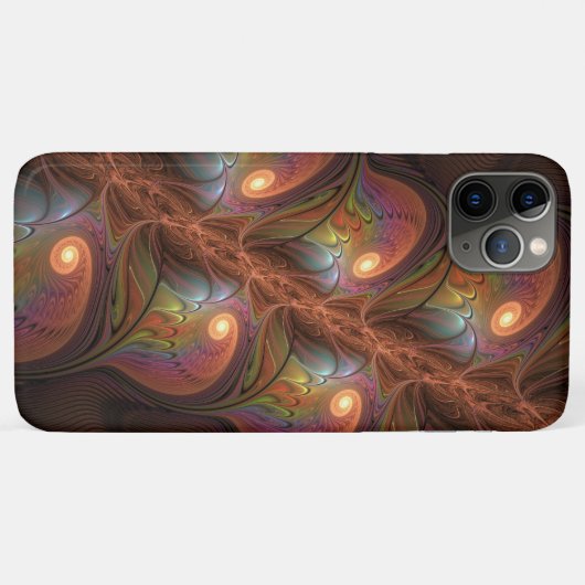 Farbiges fluoreszierendes Abstraktes trippy-Brown- Case-Mate iPhone Hülle (Rückseite (Horizontal))