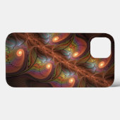 Farbiges fluoreszierendes Abstraktes trippy-Brown- Case-Mate iPhone Hülle (Rückseite (Horizontal))