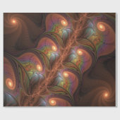 Farbiges fluoreszierendes Abstraktes trippy-Brown- Geschenkpapier (Flach)