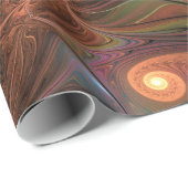 Farbiges fluoreszierendes Abstraktes trippy-Brown- Geschenkpapier (Rolleneckpunkt)