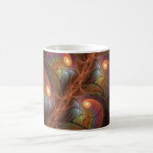Farbiges fluoreszierendes Abstraktes trippy-Brown- Kaffeetasse (Mittel)