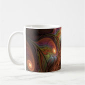 Farbiges fluoreszierendes Abstraktes trippy-Brown- Kaffeetasse (Links)