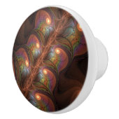Farbiges fluoreszierendes Abstraktes trippy-Brown- Keramikknauf (Rechts)