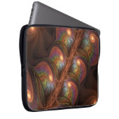 Farbiges fluoreszierendes Abstraktes trippy-Brown- Laptopschutzhülle (Vorne Rechts)