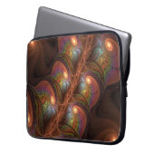 Farbiges fluoreszierendes Abstraktes trippy-Brown- Laptopschutzhülle (Vorderseite Links)