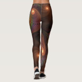Farbiges fluoreszierendes Abstraktes trippy-Brown- Leggings (Rückseite)