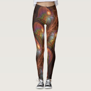 Farbiges fluoreszierendes Abstraktes trippy-Brown- Leggings