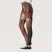 Farbiges fluoreszierendes Abstraktes trippy-Brown- Leggings (Links)
