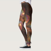 Farbiges fluoreszierendes Abstraktes trippy-Brown- Leggings (Links)