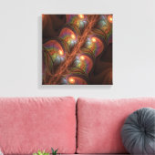 Farbiges fluoreszierendes Abstraktes trippy-Brown- Leinwanddruck (Insitu (Wohnzimmer))