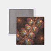 Farbiges fluoreszierendes Abstraktes trippy-Brown- Magnet (Vorderseite/Rückseite)