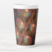 Farbiges fluoreszierendes Abstraktes trippy-Brown- Milchtasse (Vorderseite)