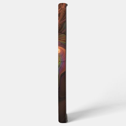 Farbiges fluoreszierendes Abstraktes trippy-Brown- Samsung Galaxy Hülle (Linke Seite)