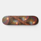Farbiges fluoreszierendes Abstraktes trippy-Brown- Skateboard (Horizontal)