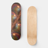 Farbiges fluoreszierendes Abstraktes trippy-Brown- Skateboard (Vorderseite)
