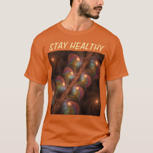 Farbiges fluoreszierendes Abstraktes trippy-Brown- T-Shirt