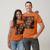 Farbiges fluoreszierendes Abstraktes trippy-Brown- T-Shirt (Unisex)