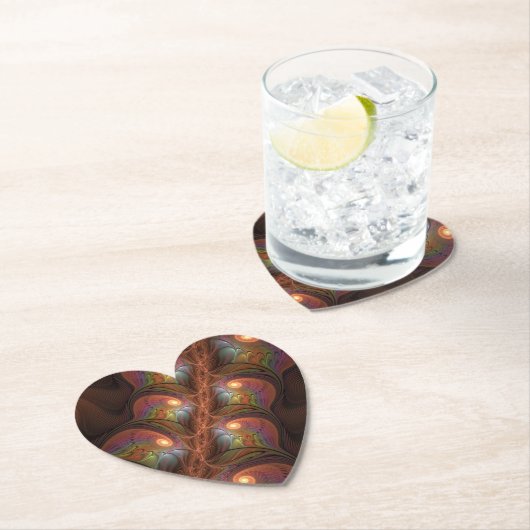 Farbiges fluoreszierendes Abstraktes trippy-Brown- Untersetzer (Vor Ort)