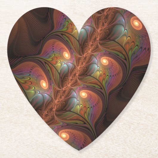 Farbiges fluoreszierendes Abstraktes trippy-Brown- Untersetzer (Vorderseite)