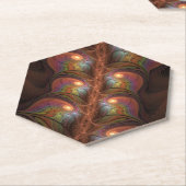 Farbiges fluoreszierendes Abstraktes trippy-Brown- Untersetzer (angewinkelt)